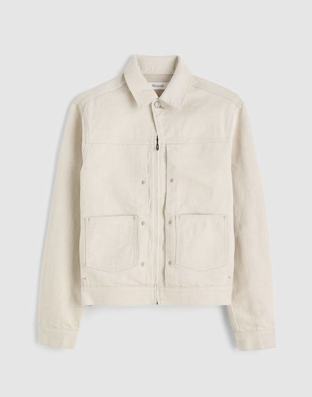 Denim Zip-Front Trucker Jacket HOLBROOK WASH