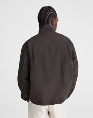 Harrington Jacket in Nylon DARK BROWN