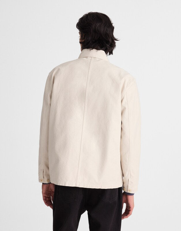 Chore Jacket in Reverse Sateen STONE