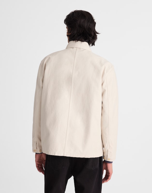 Chore Jacket in Reverse Sateen STONE