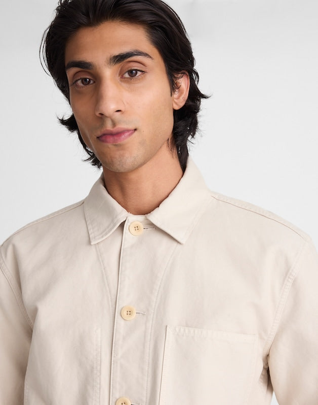 Chore Jacket in Reverse Sateen STONE
