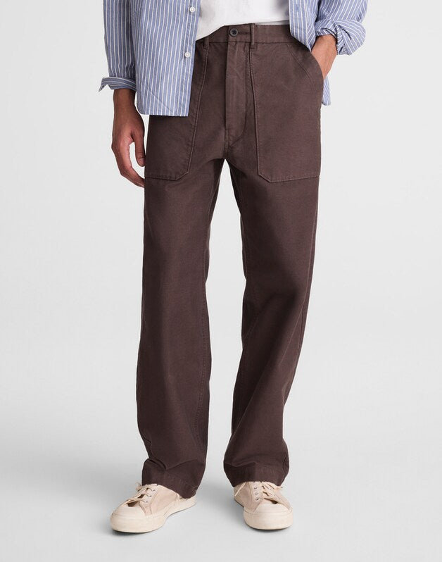 Fatigue Pants in Reverse Sateen DARK BROWN