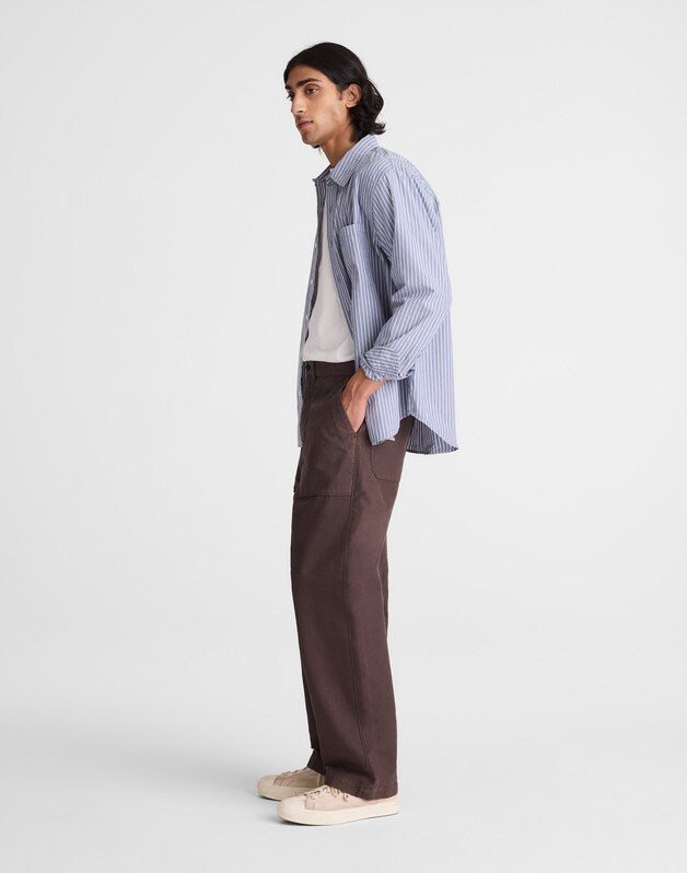Fatigue Pants in Reverse Sateen DARK BROWN