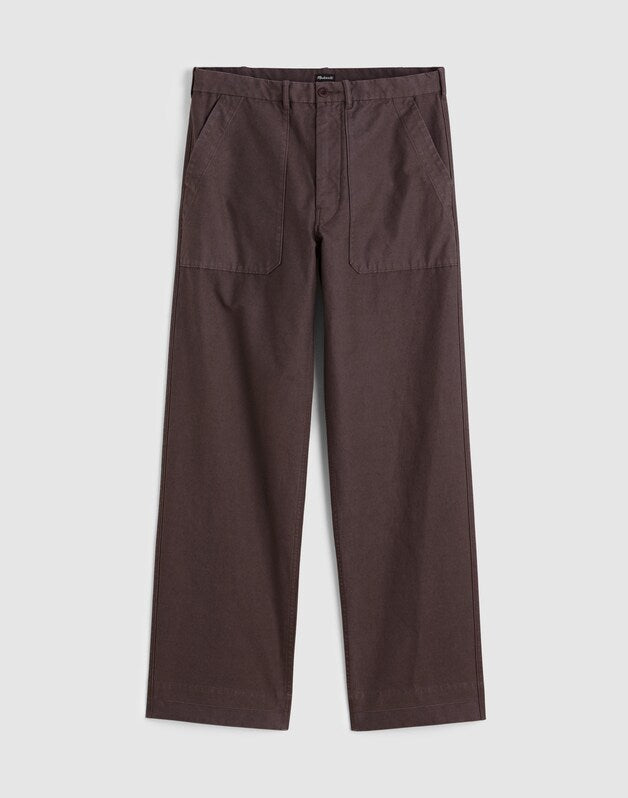 Fatigue Pants in Reverse Sateen DARK BROWN