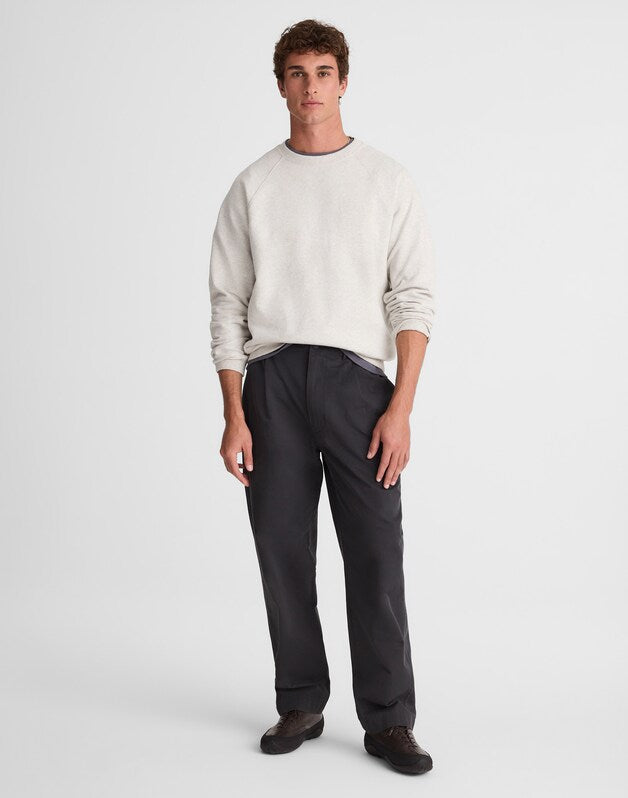 Pleated Chino Pants in Uniform Twill PEPPER