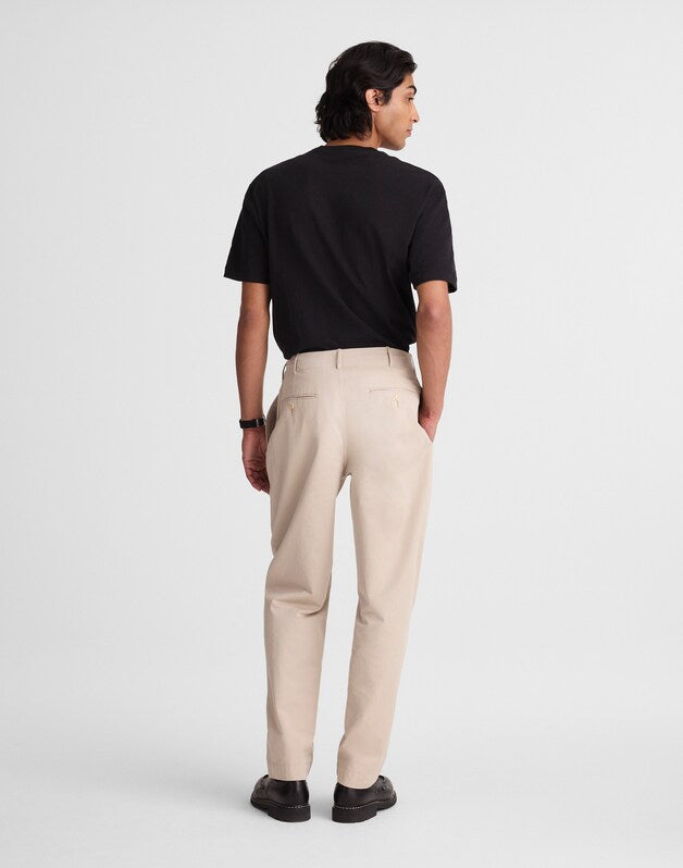 Pleated Chino Pants in Uniform Twill TOASTED CASHEW