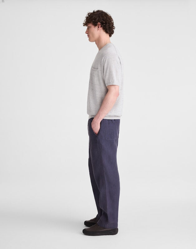 Pull-On Pant in Linen INK