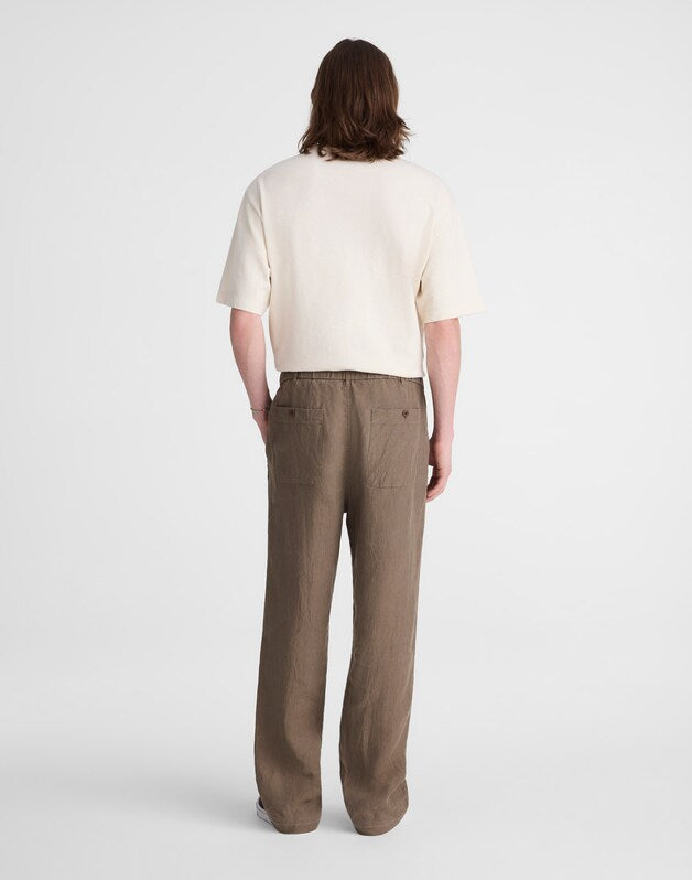 Pull-On Pant in Linen OLIVE