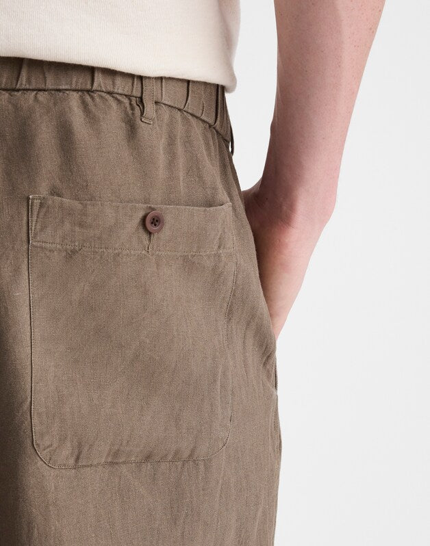 Pull-On Pant in Linen OLIVE