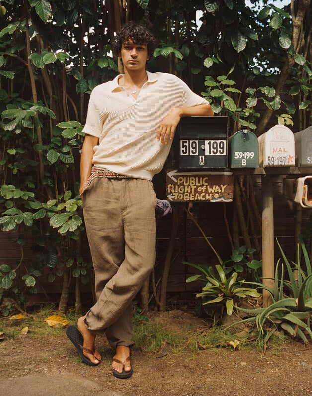 Pull-On Pant in Linen OLIVE