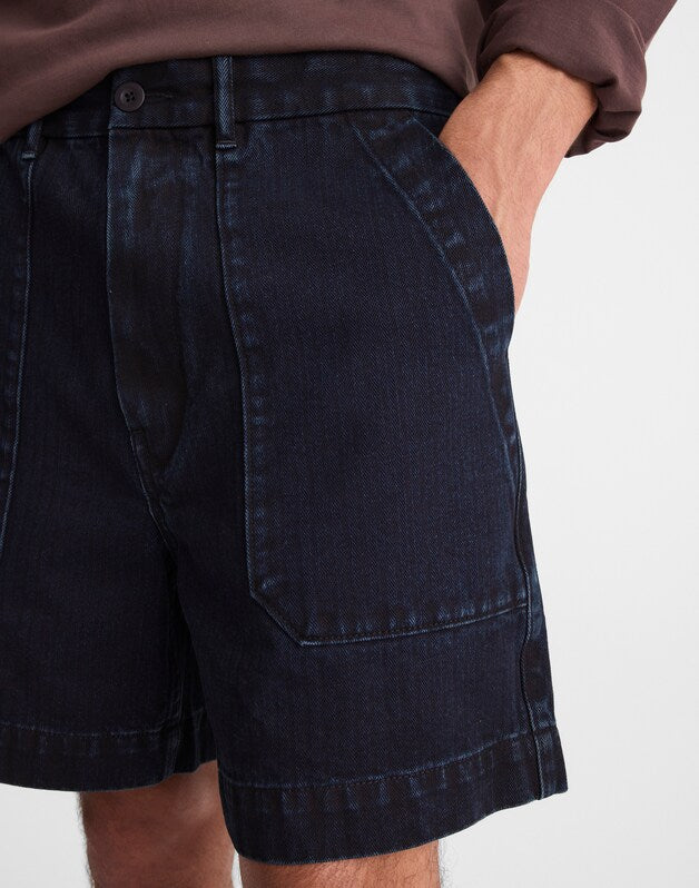 Fatigue Shorts in Overdyed Indigo ROBERSON WASH