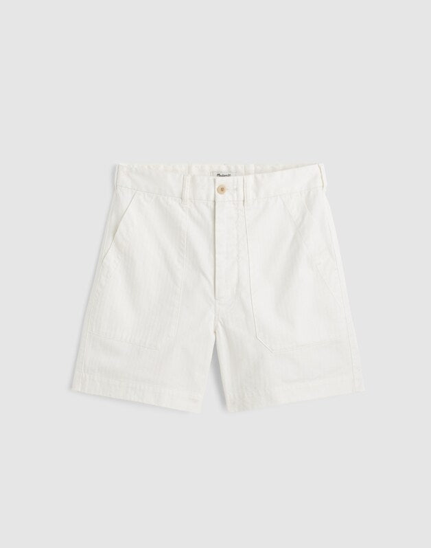 Fatigue Shorts in Herringbone Twill SOFT WHITE