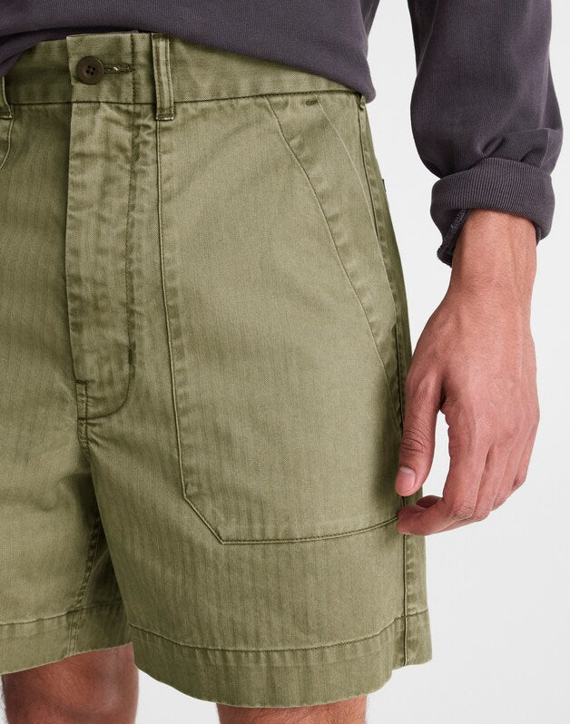 Fatigue Shorts in Herringbone Twill FATIGUE
