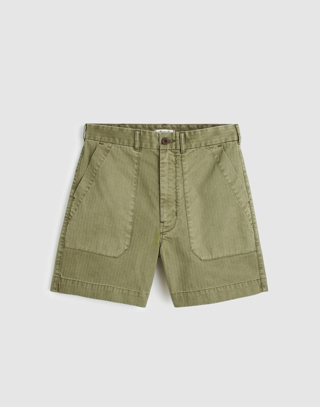 Fatigue Shorts in Herringbone Twill FATIGUE