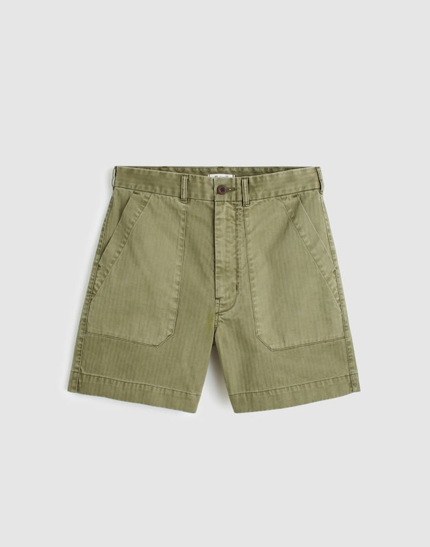 Fatigue Shorts in Herringbone Twill FATIGUE