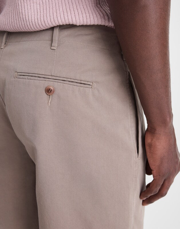 Pleated Chino Shorts in Uniform Twill DARK DRIFTWOOD