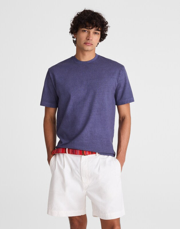 Pleated Chino Shorts in Uniform Twill SOFT WHITE