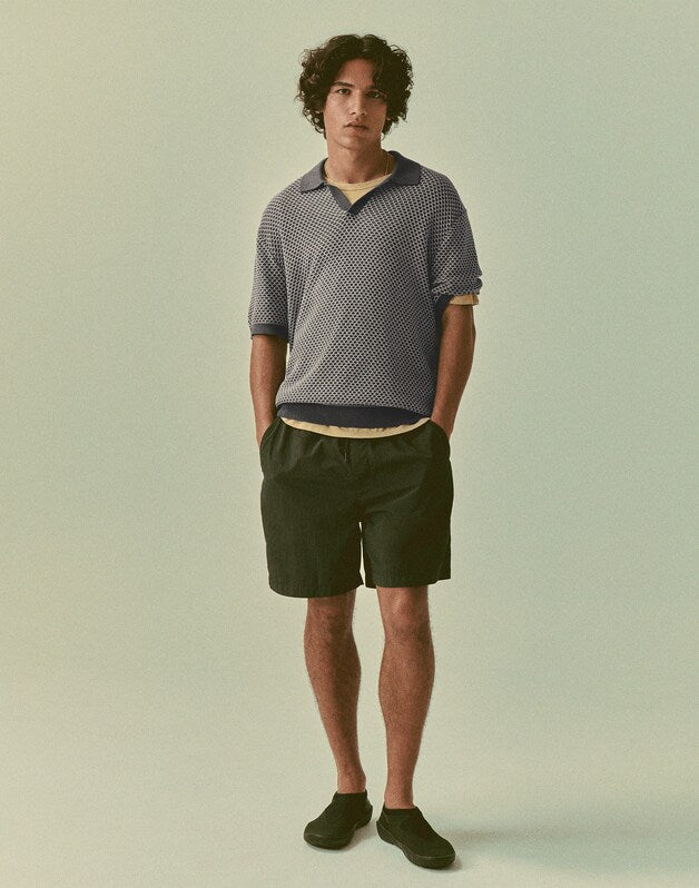 Pleated Chino Shorts in Uniform Twill SOFT WHITE