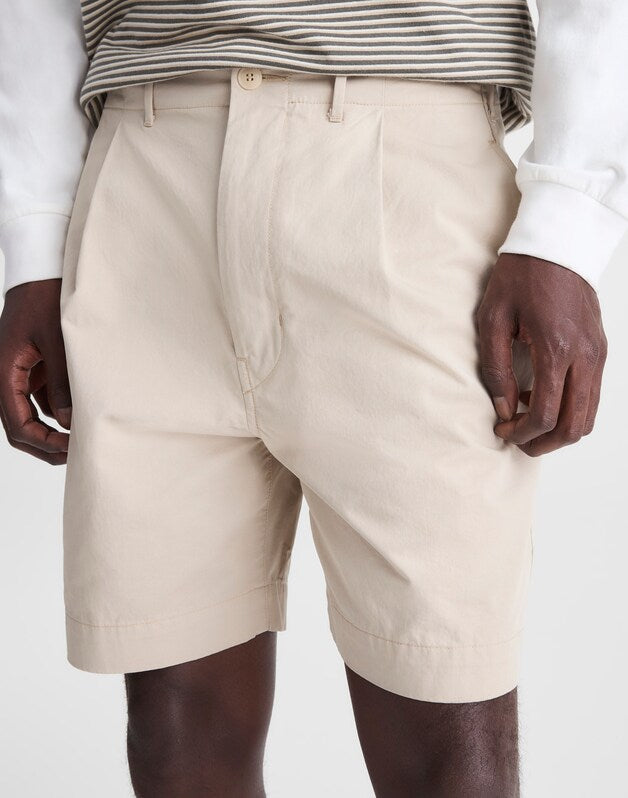 Pleated Chino Shorts in Uniform Twill TOASTED CASHEW