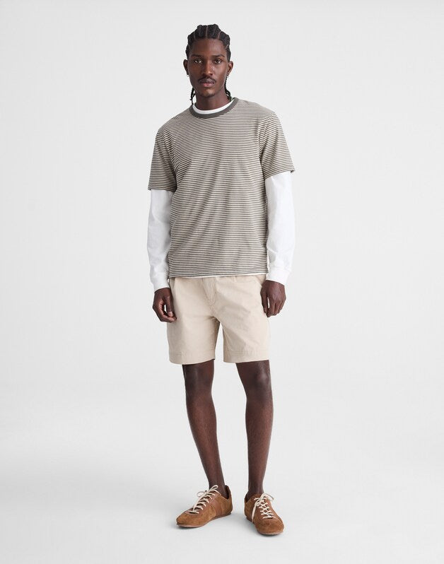 Pleated Chino Shorts in Uniform Twill TOASTED CASHEW