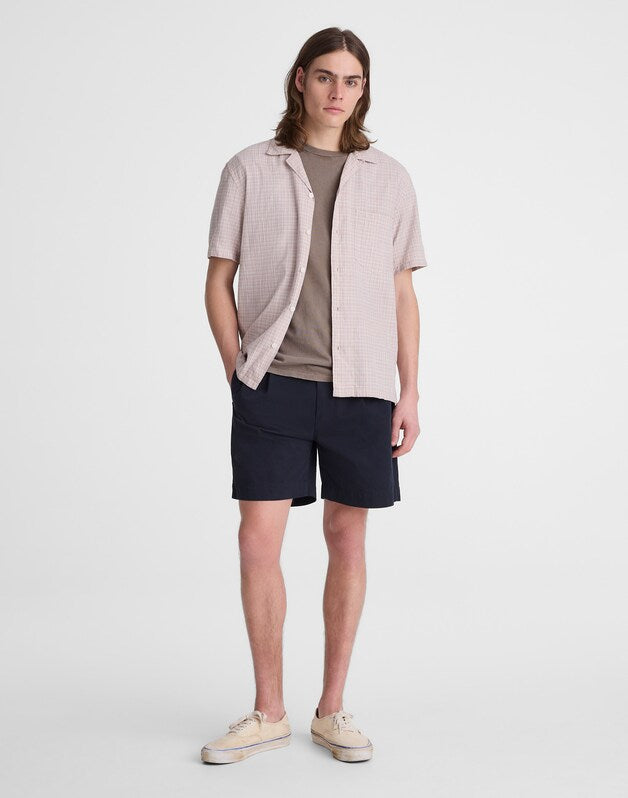 Pleated Chino Shorts in Uniform Twill NAVY
