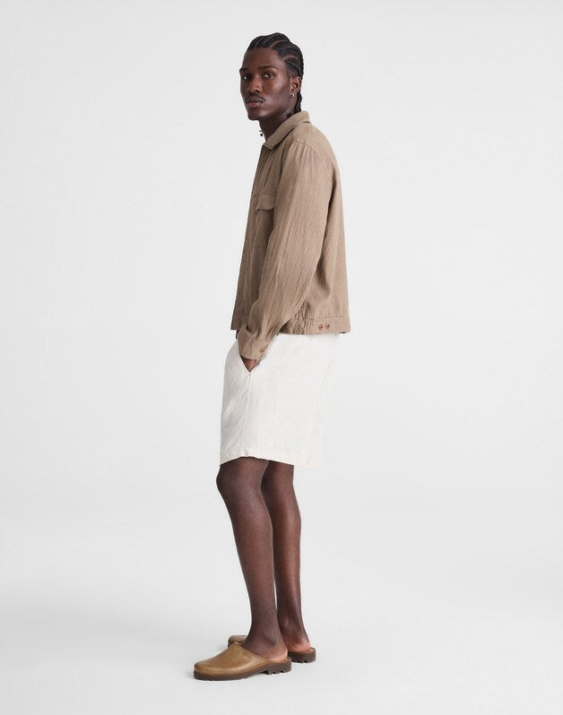 Pull-On Shorts in Linen BLEACHED