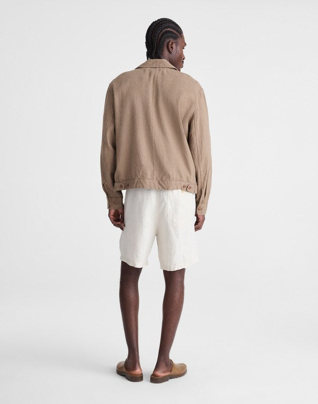 Pull-On Shorts in Linen BLEACHED