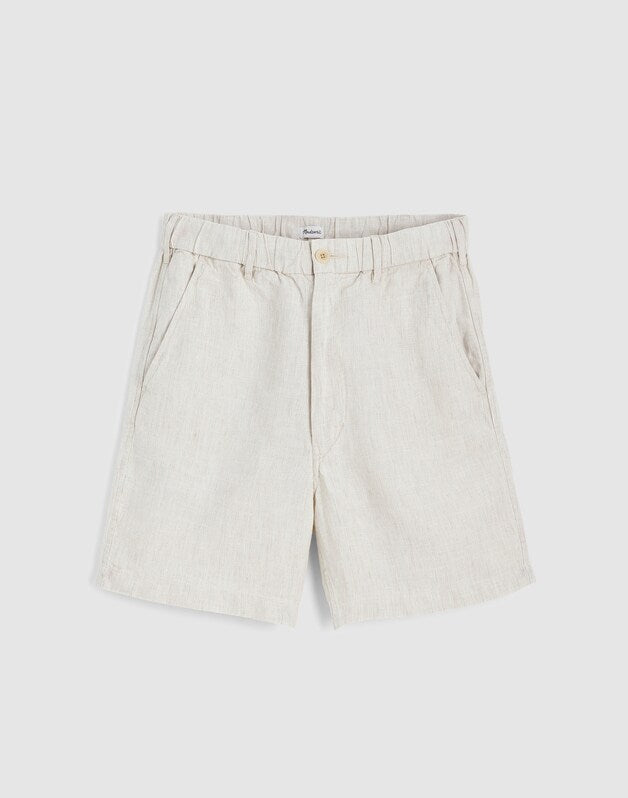 Pull-On Shorts in Linen BLEACHED