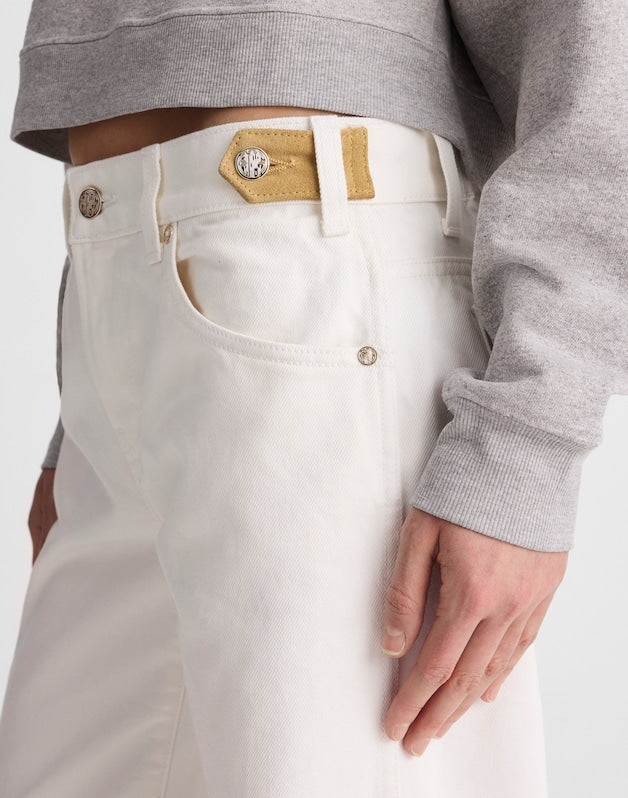 Madewell x Benjamin Talley Smith The Coolidge Low-Rise Wide-Leg Jean in Chalk Wash CHALK WASH