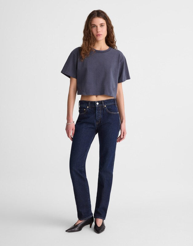 Madewell x Benjamin Talley Smith The Sullivan Boxy Crop Tee CLASSIC NAVY