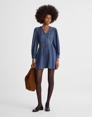 Denim Button-Front Mini Dress ANNANDALE WASH