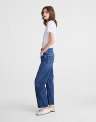 Circular Darted Barrel-Leg Jean HEIRLOOM WASH