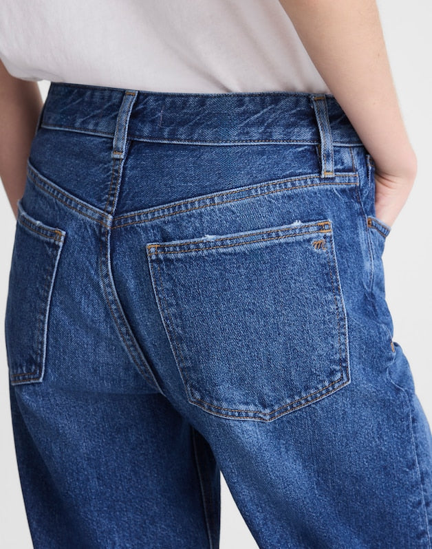 Circular Darted Barrel-Leg Jean HEIRLOOM WASH