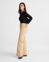 The Short Emmy Wide-Leg Pant FAWN