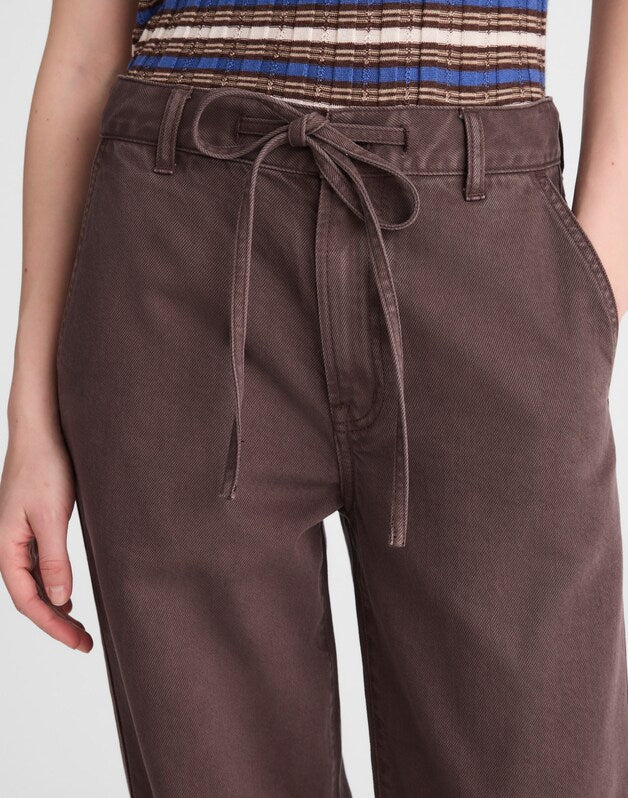 The Ultimate Wide-Leg Pant in Airy Denim DARK BROWN