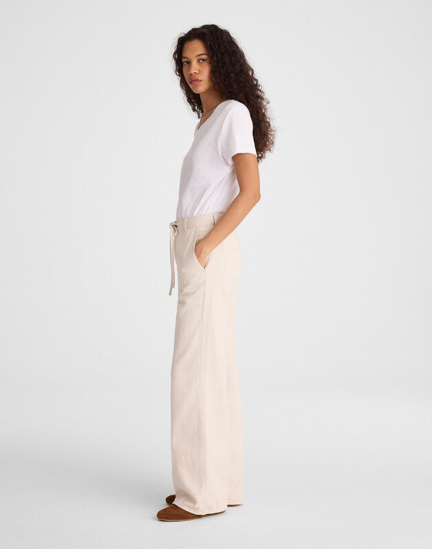 The Ultimate Wide-Leg Pant in Airy Denim VINTAGE CANVAS
