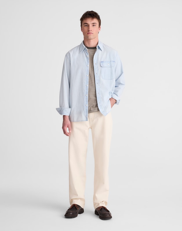 Work Shirt in Japanese Chambray OLSON WASH