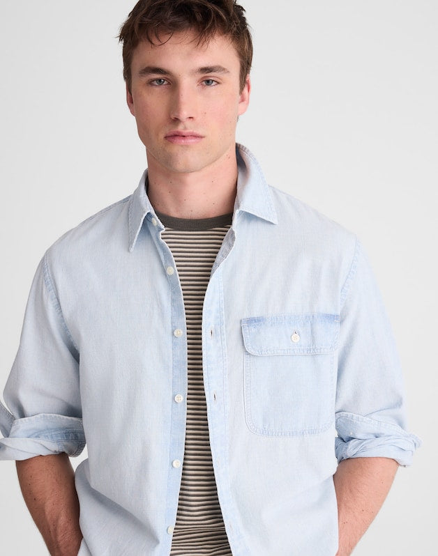 Work Shirt in Japanese Chambray OLSON WASH