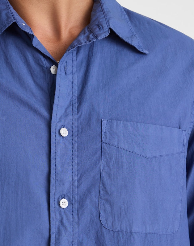 Button-Up Shirt in Crisp Poplin NICE BLUE