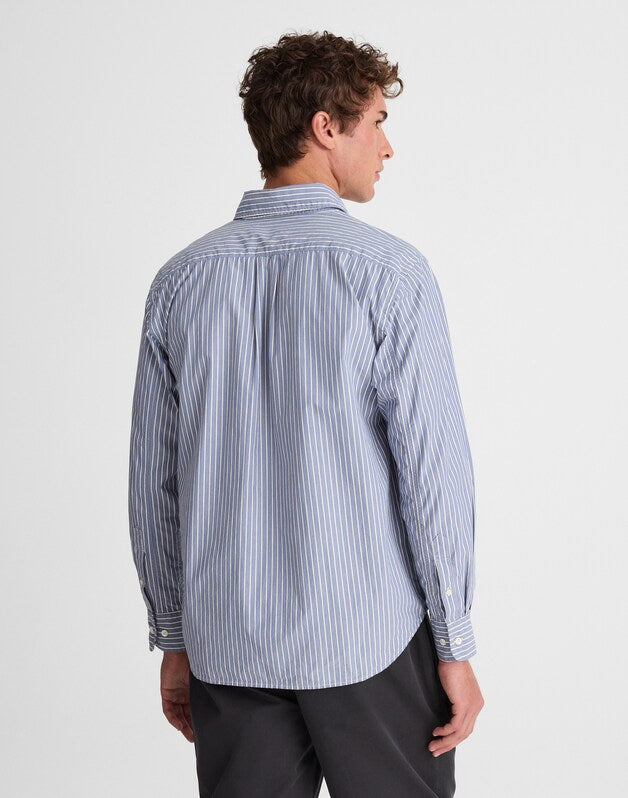 Button-Up Shirt in Crisp Poplin SHIRTING STRIPE