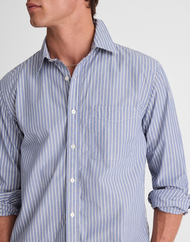 Button-Up Shirt in Crisp Poplin SHIRTING STRIPE