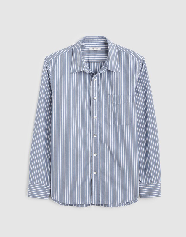 Button-Up Shirt in Crisp Poplin SHIRTING STRIPE