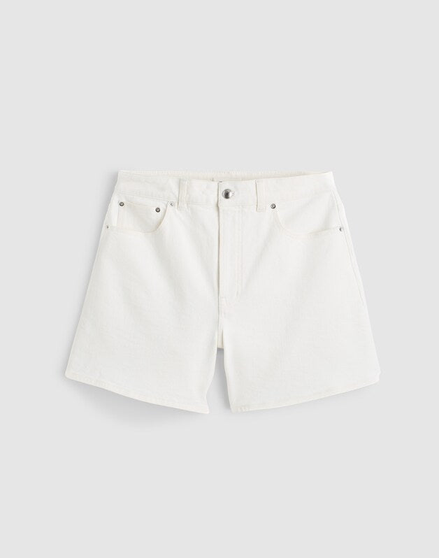 The Curvy Perfect Vintage Mid-Length Short TILE WHITE