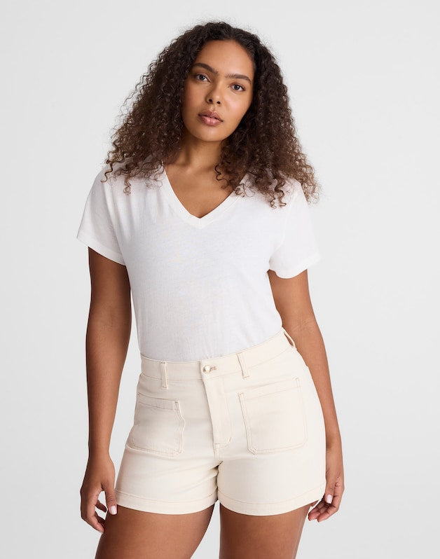 The Curvy Emmy Denim Short VINTAGE CANVAS