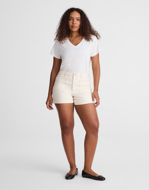 The Curvy Emmy Denim Short VINTAGE CANVAS