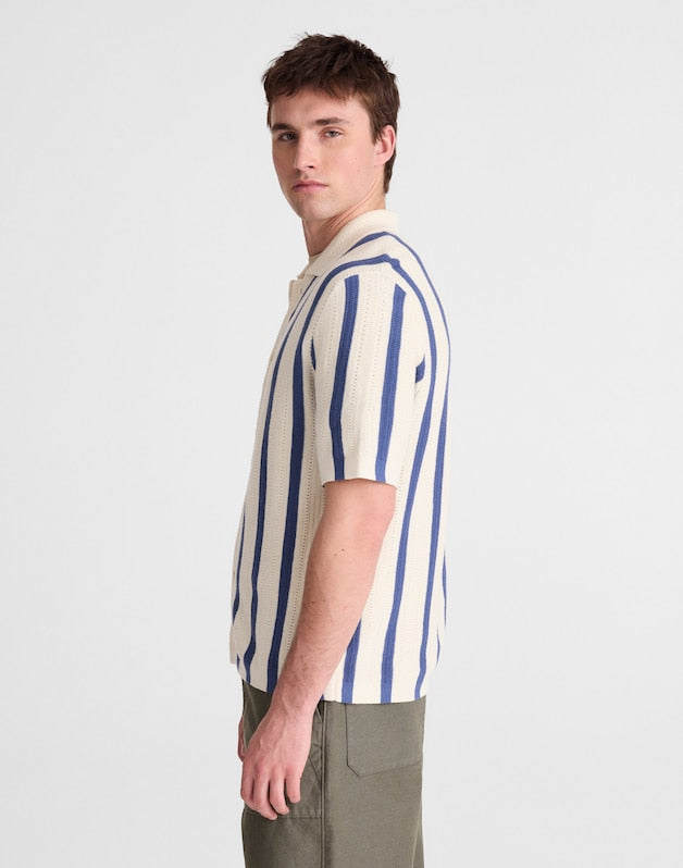 Button-Up Sweater Polo in Everyday Cotton SAND