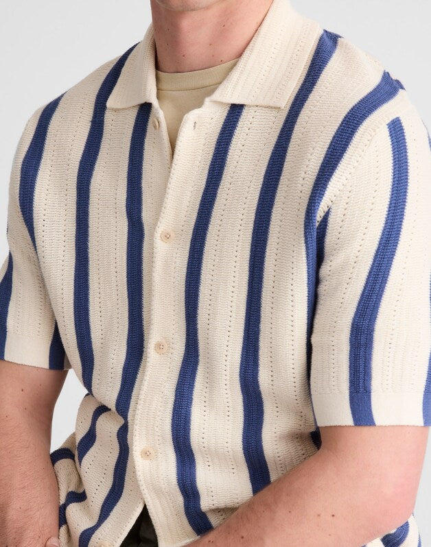 Button-Up Sweater Polo in Everyday Cotton SAND