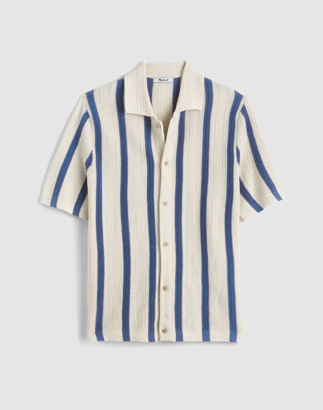 Button-Up Sweater Polo in Everyday Cotton SAND