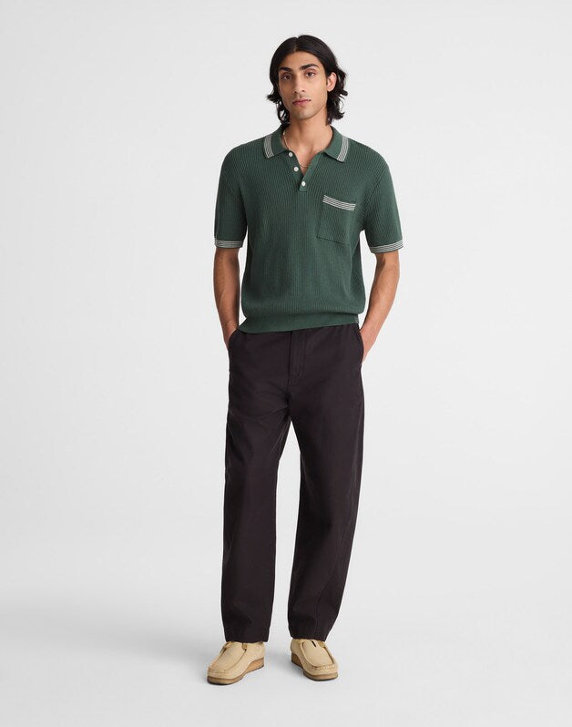 Tipped Sweater Polo BOTANICAL GREEN