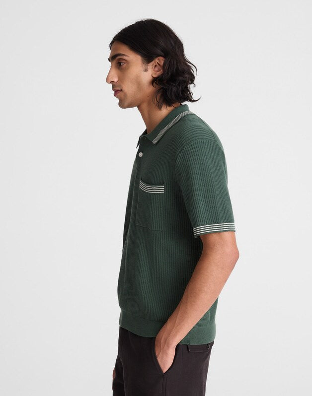 Tipped Sweater Polo BOTANICAL GREEN